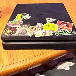 Sony Console with Vibrant Sticker Art